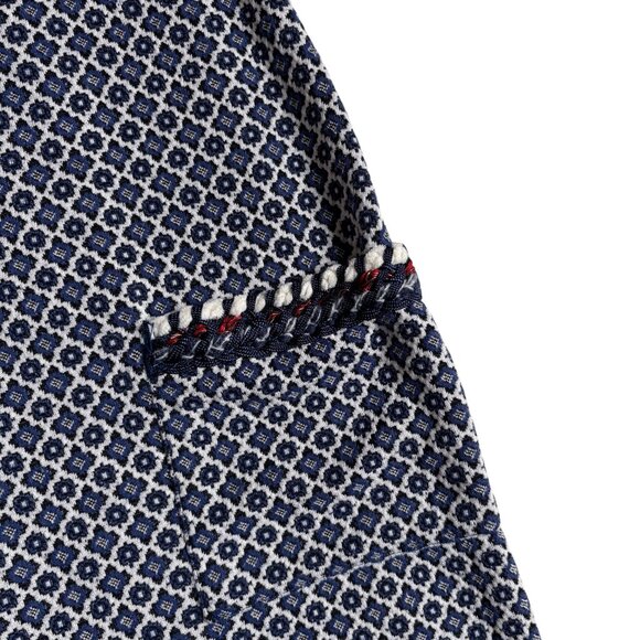 Dorothy Perkins Navy Printed Dress with Front Pockets - Size 6 - Picture 7 of 9